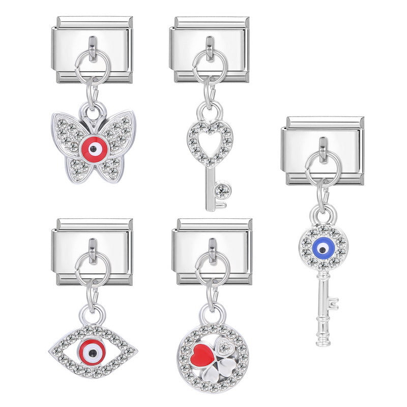 Wholesale Italian Beaded Bracelet 9mm DIY Splicing Removable Stainless Steel Combinable Bracelet