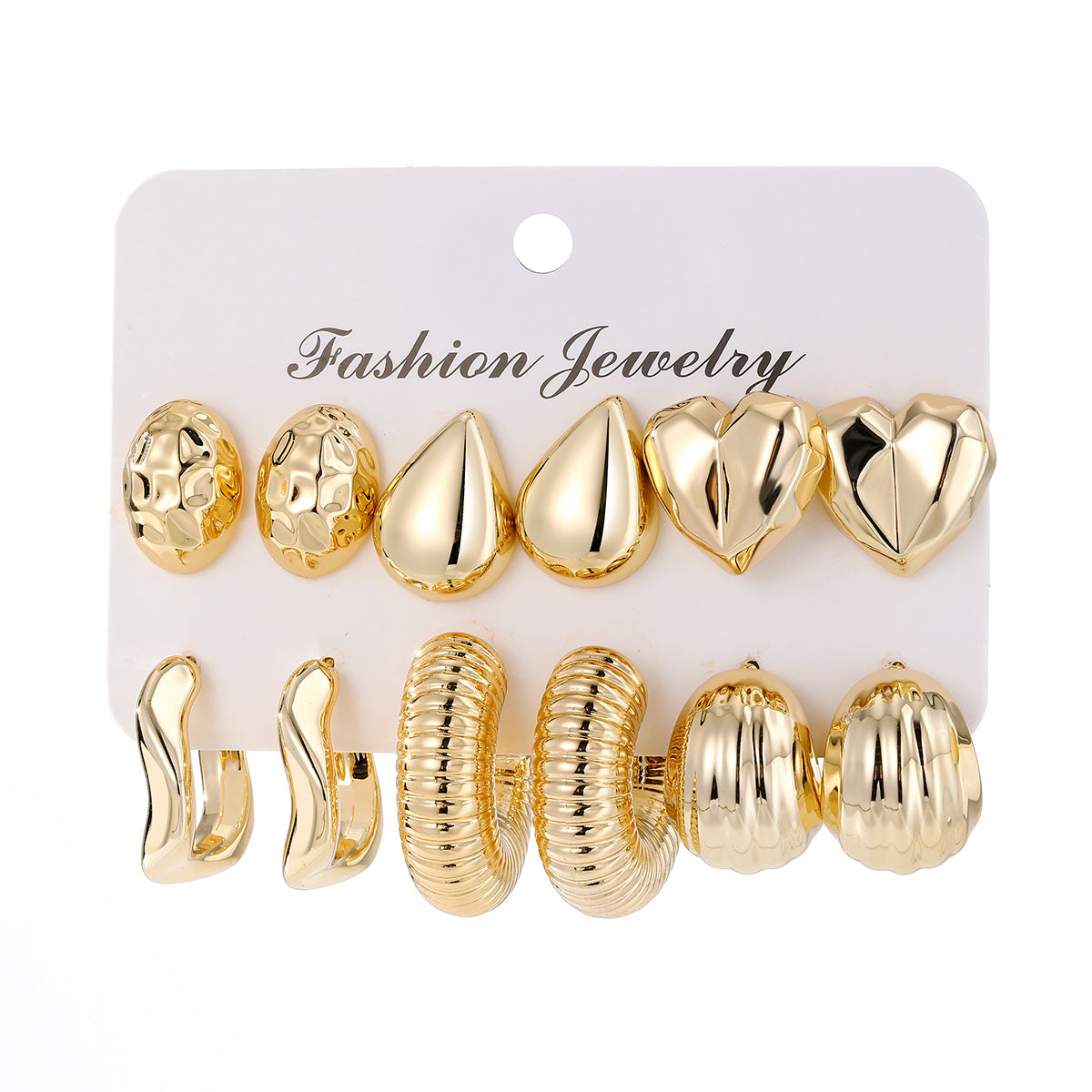 Wholesale Retro  Exaggerated C- shaped Earrings suit