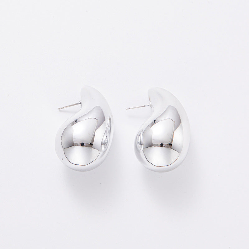 Wholesale  large water drop electroplated acrylic earrings