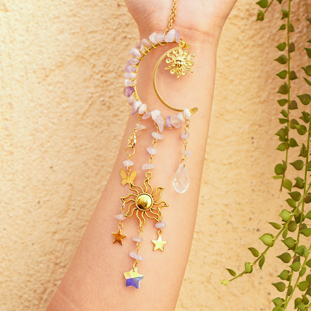 Wholesale Natural Crystal Gravel Sun Catcher Wind Chime ACC-WS-RongGuan002