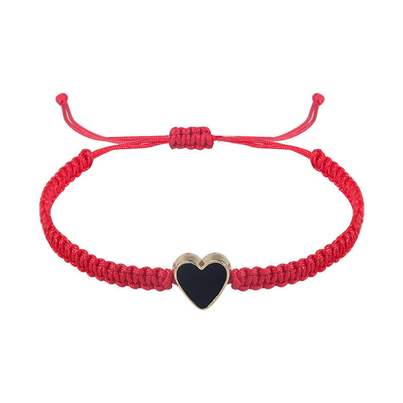 Wholesale Adjustable Surfer Hand Rope Love Shape Couple Bracelet