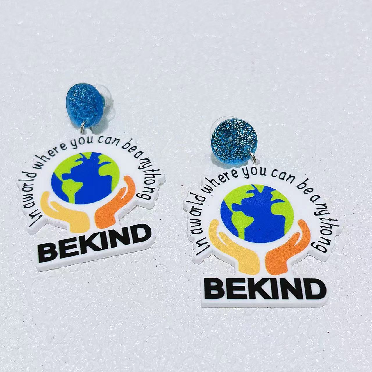 Wholesale Green Round Environmentally Friendly Acrylic Earrings ACC-ES-AnDao013