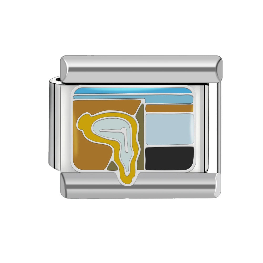 Wholesale Italian Charm Bracelet 9mm DIY Splicing Landscape Pattern Titanium Steel Composable Bracelet