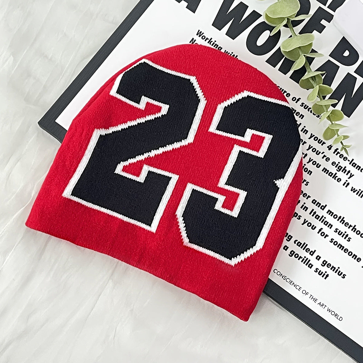 Wholesale 23 Digital Pattern Knitted Hat Beanie