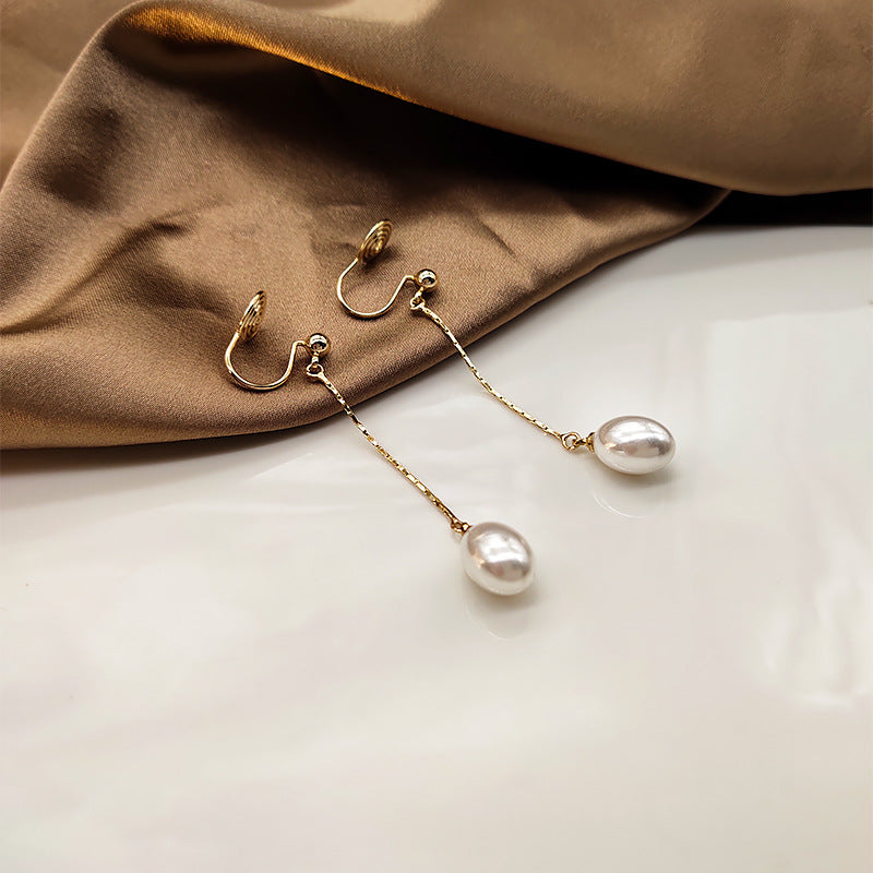 Wholesale large and small pearl tassel earrings