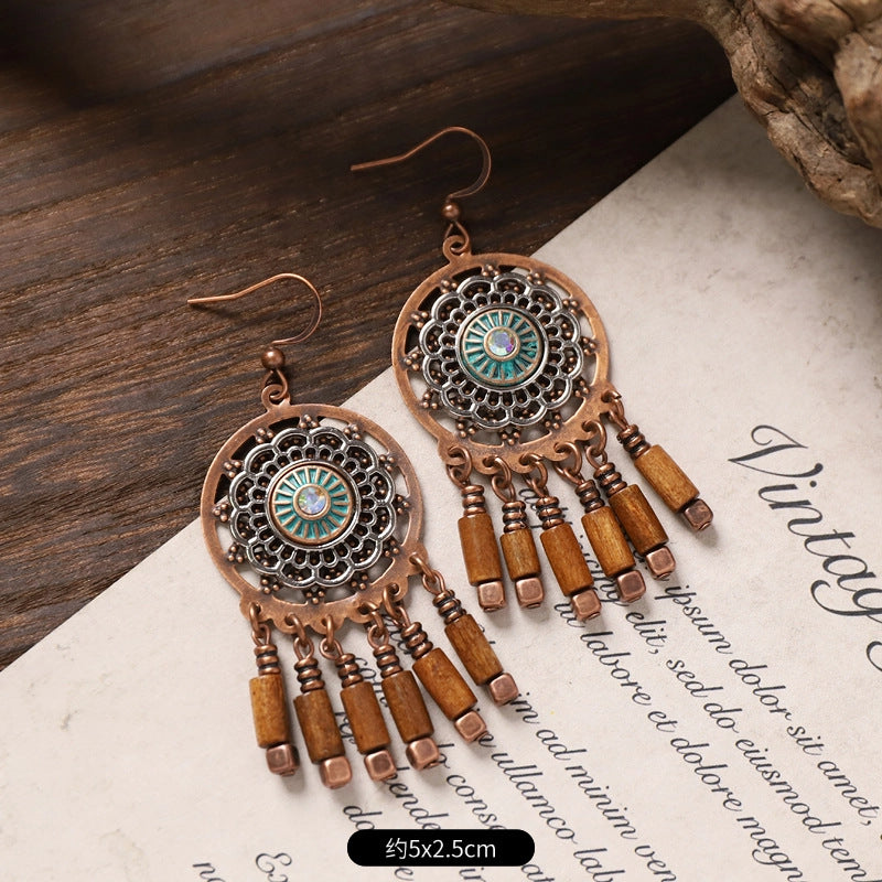 Wholesale Alloy Butterfly Bohemian Earrings Long Tassel Drop Earrings Fashion Accessory for Women Party Wear