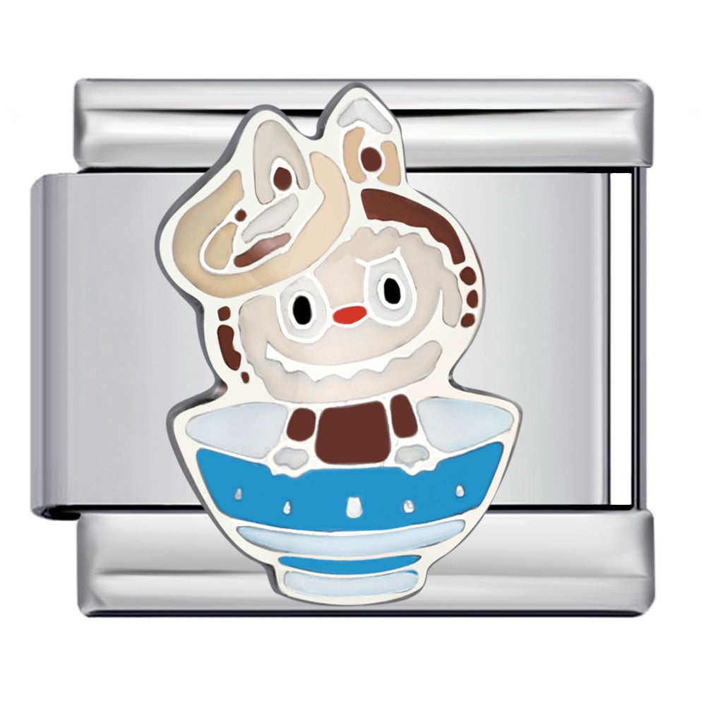 Pulsera de encanto italiano de 5 piezas al por mayor de 9 mm empalme de bricolaje lindo pulsera compuesta de acero inoxidable creativo