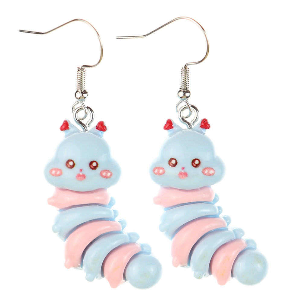 Wholesale  Cute  Animal Caterpillar Earrings