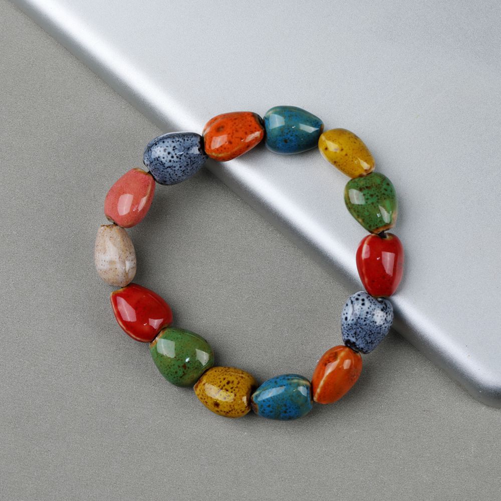 Wholesale Ceramic Glaze Porcelain Bead Bracelet ACC-BT-YXH006
