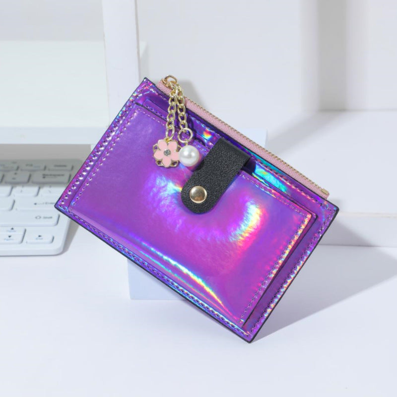 Wholesale PU Leather Zip Around Card Holder Wallet With Coin Pocket Trendy Solid Color Multi Card Case For Everyday Use