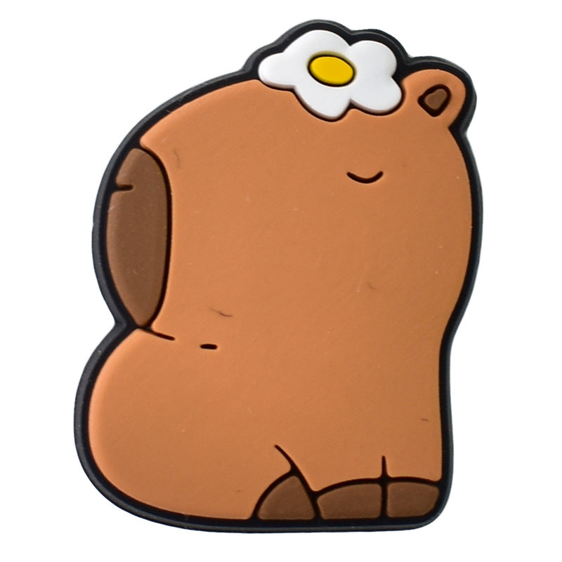 Wholesale Random 100pcs Cartoon Cute Small Animal PVC Soft Rubber Shoe Buckle Decoration ACC-SC-RYY063