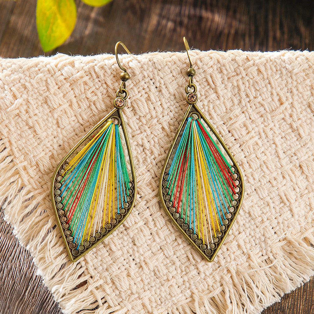 Wholesale Bohemian Tassel Earrings,  Handmade Beaded Alloy Earrings for Seaside Vacations,  Trendy Jewelry Accessory
