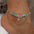 Wholesale  Beach Holiday Style Rice Bead Foot Chain Turquoise Pipe Bead Starfish Pendant  Anklets