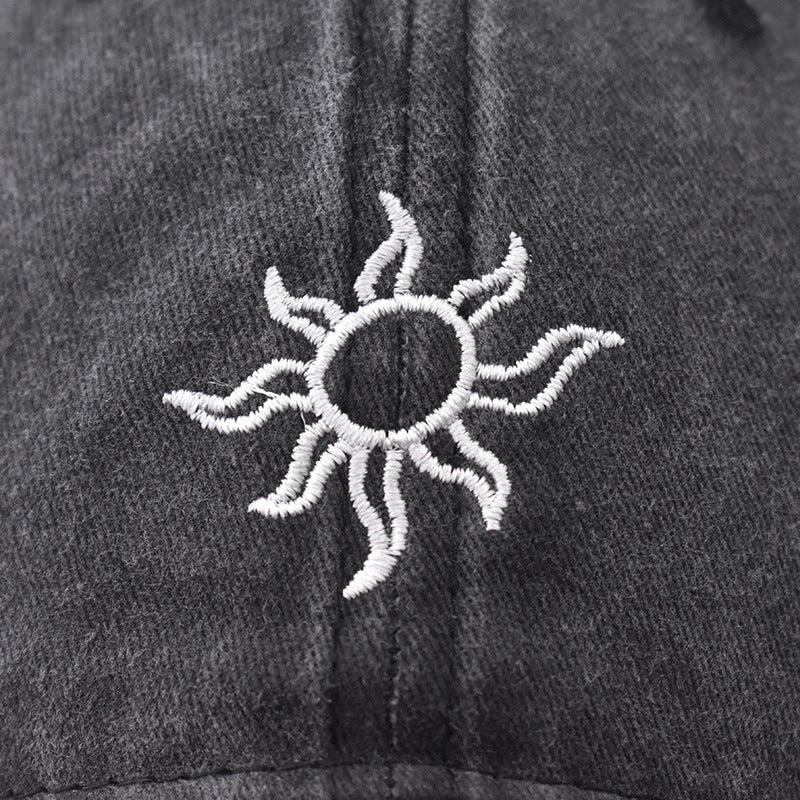 Wholesale Sunflower Washed Cotton Baseball Cap Unisex Outdoor Casual Fashion Accessory Gift Boutique Resale
