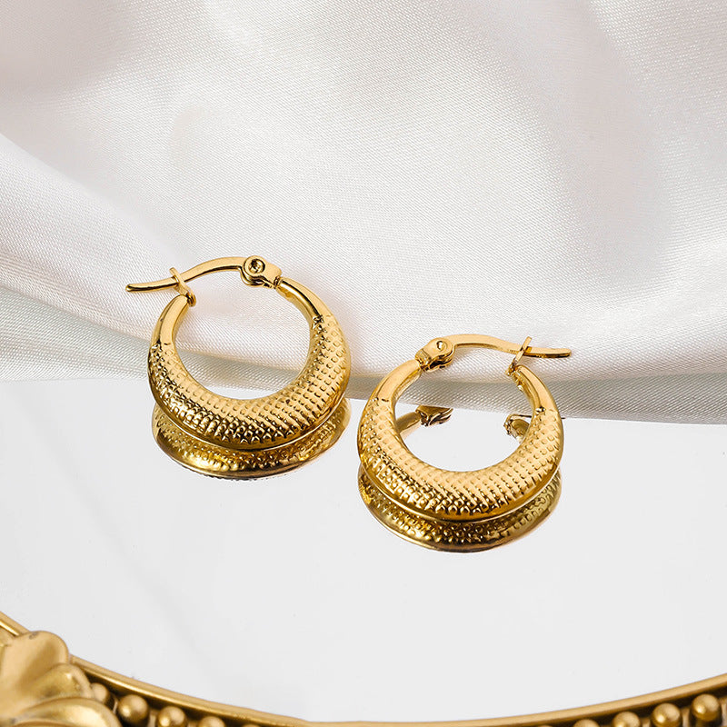 Wholesale Stainless Steel Geometric Irregular Shaped Earrings ACC-ES-RuiX010