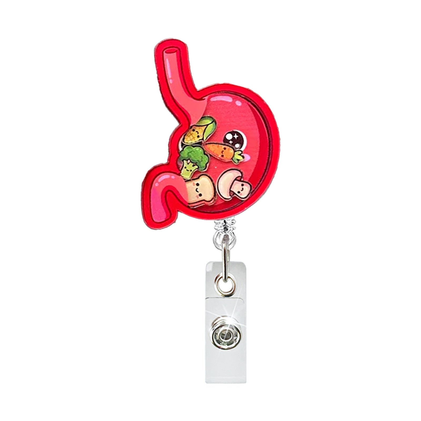 Wholesale ABS Retractable Badge Reel Stylish Heart Scroll Design for Medical Staff