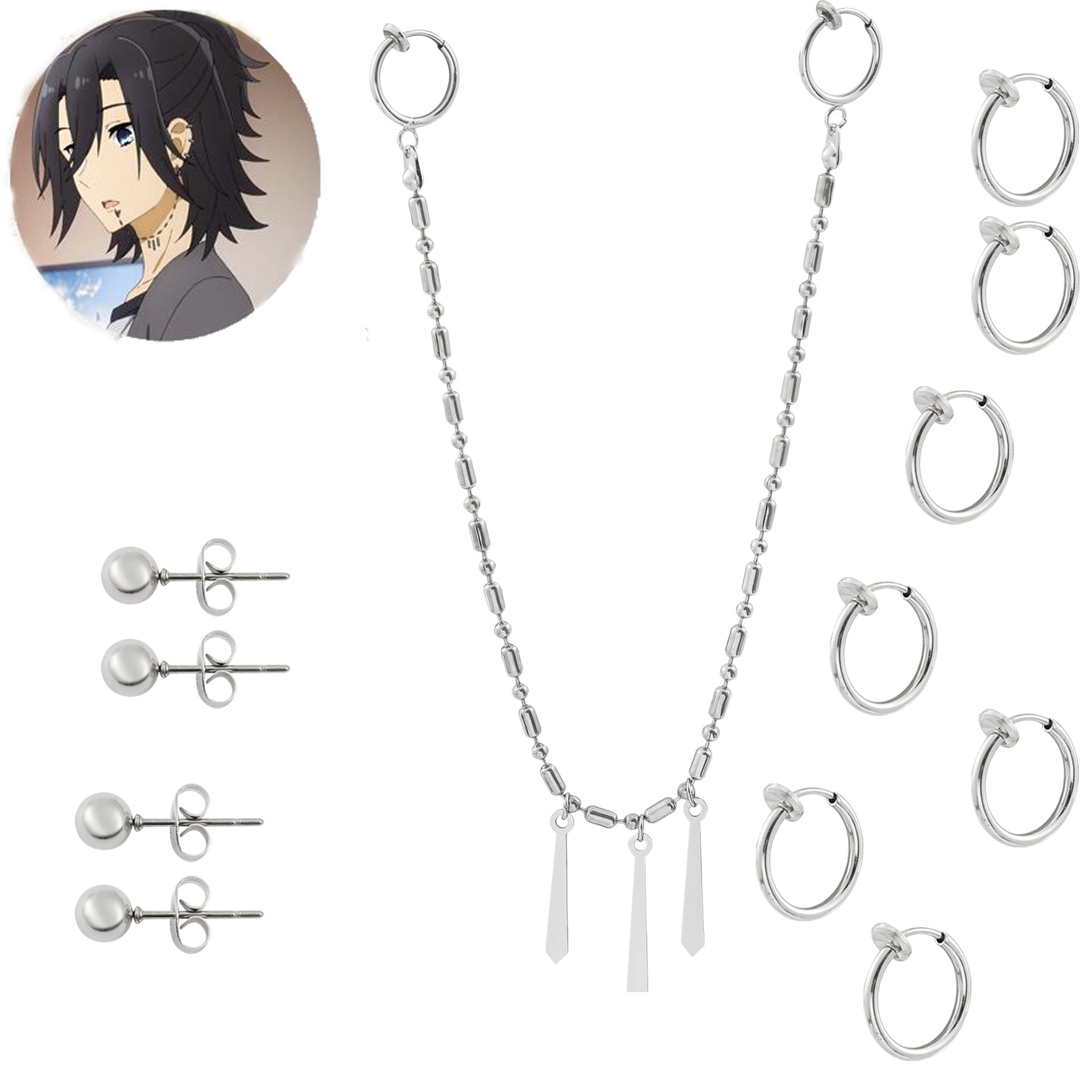 Wholesale Movie and TV Anime Series Necklace and Earring Set