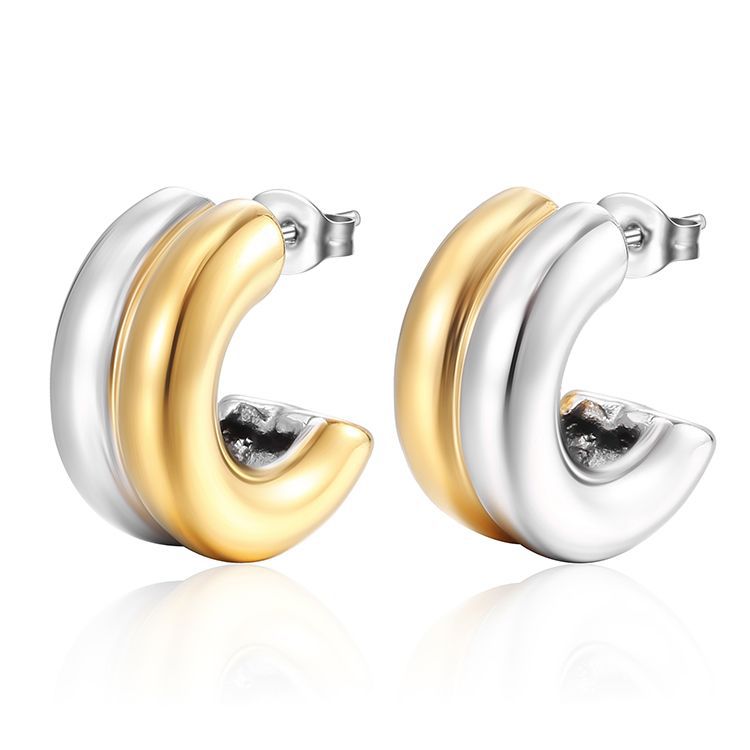 Wholesale  Stainless Steel Earrings  Plated 18K Gold Ear Buckle