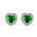 Wholesale  Love Micro Set Simulation Diamond Super Flash  Zircon Heart-shaped Earrings