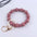 Wholesale  food grade silicone beads spacer beads bracelet beaded wrist keychain