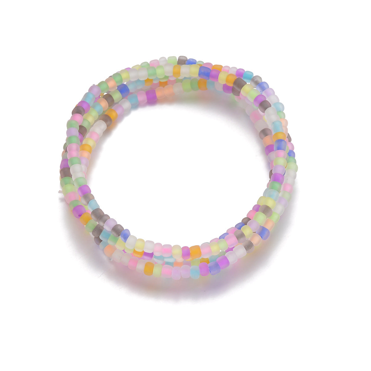 Wholesale  Color Acrylic Luminous Beaded Woven  Anklets