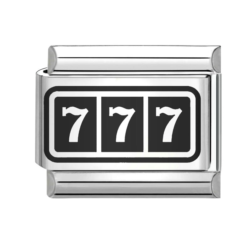 Wholesale  Italian Charm Bracelet 9mm DIY Splicing Removable Black and White Series Stainless Steel Composable Bracelet