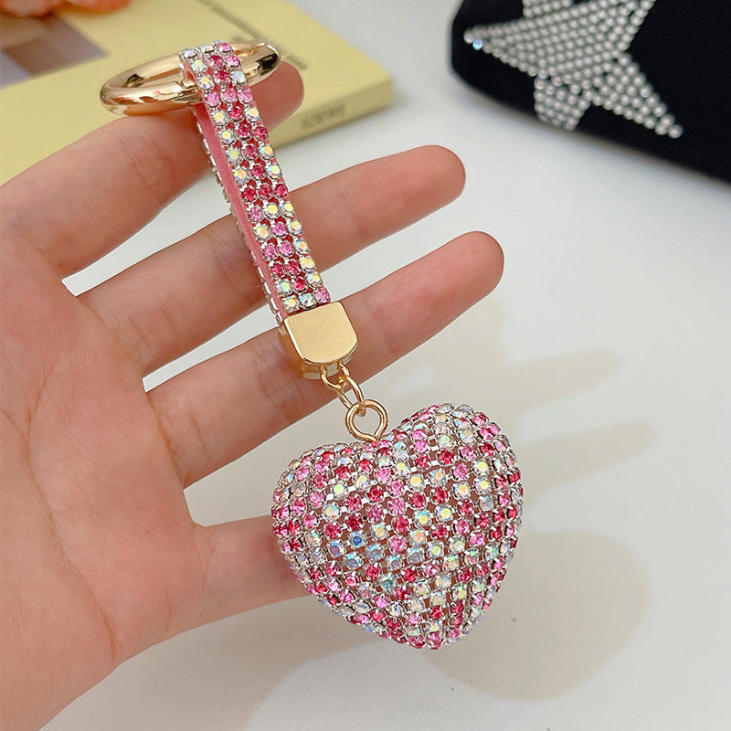 Wholesale Diamond-studded Heart Metal Keychain ACC-KC-CH057
