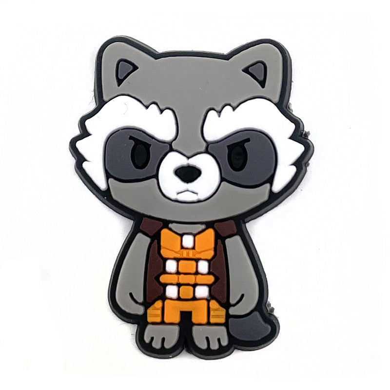 Wholesale 10pcs Soft rubber superhero cartoon Charms