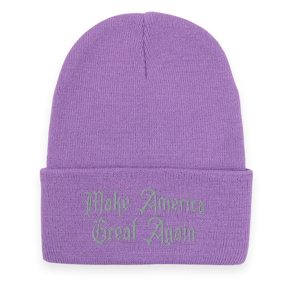Wholesale Embroidered Gothic Dark Knitted Beanie