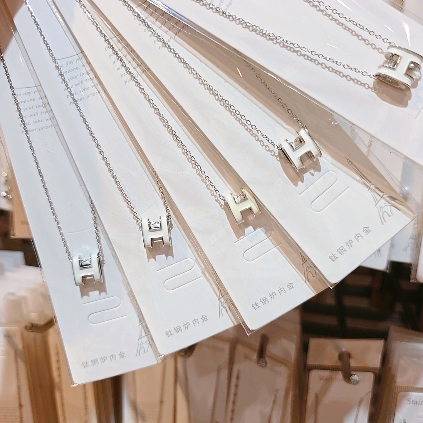 Wholesale H Letter Necklace,  Summer Niche Design,  Stainless Steel,  Casual Style,  Layering Jewelry Gift for Women