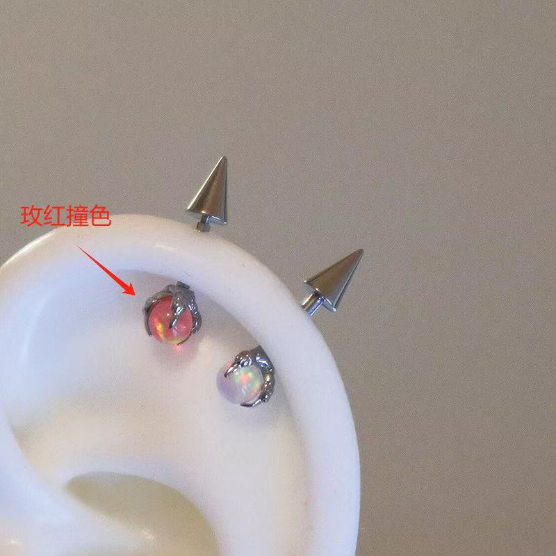 Wholesale Contrast Color Dragon Claw Deviruchi Ear Nail Earrings