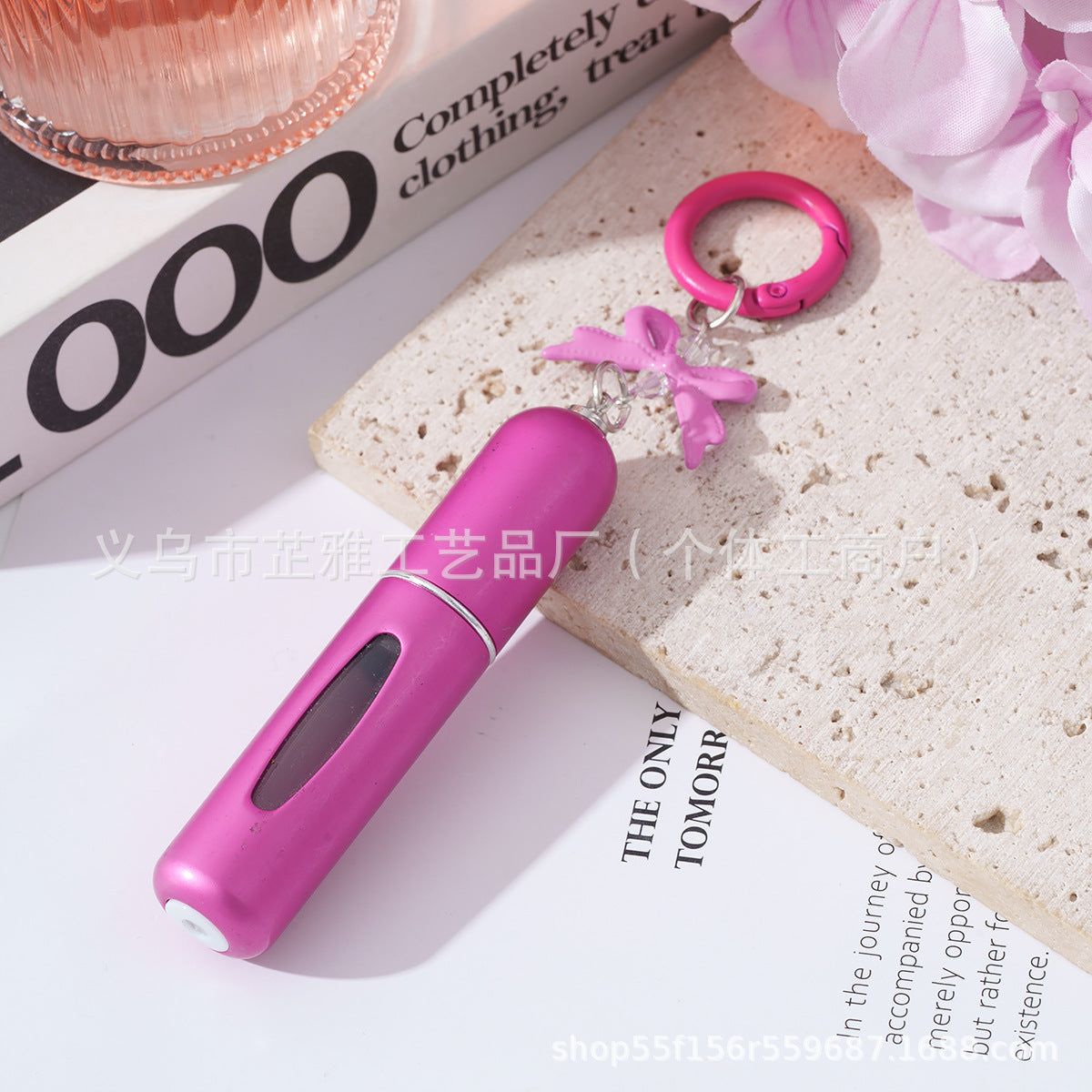Wholesale 5ml aluminum tube perfume dispenser Keychains