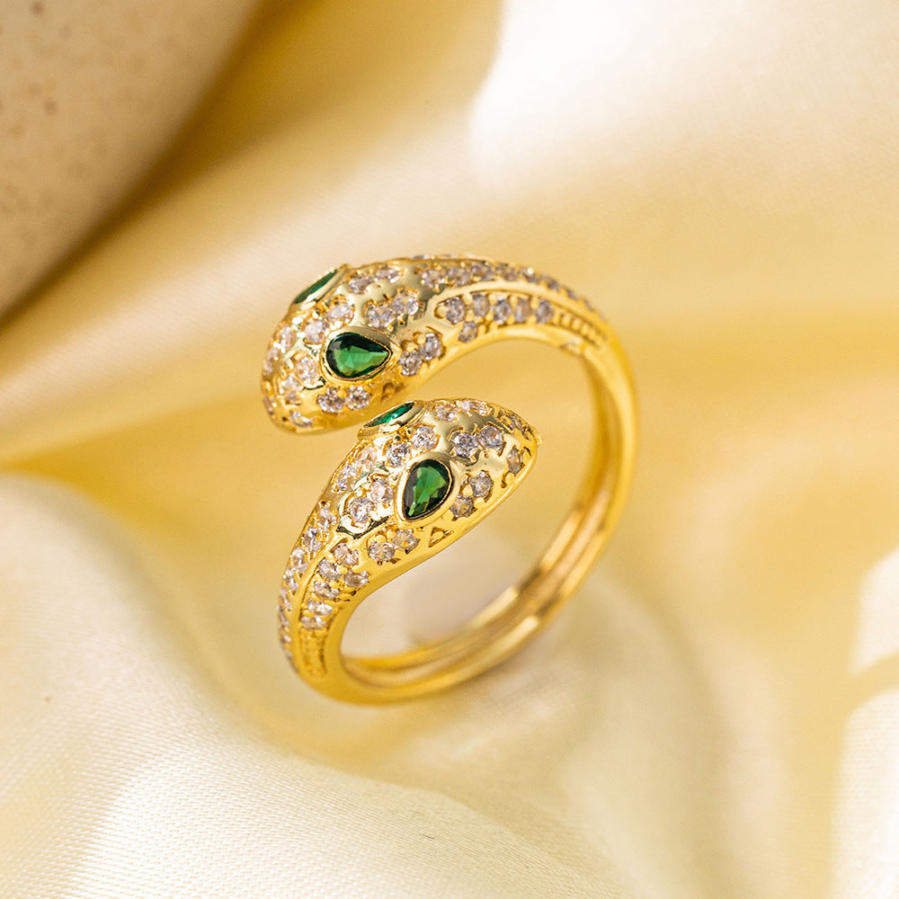 Wholesale Non-fading Open Adjustable Ring ACC-RS-QiYun001