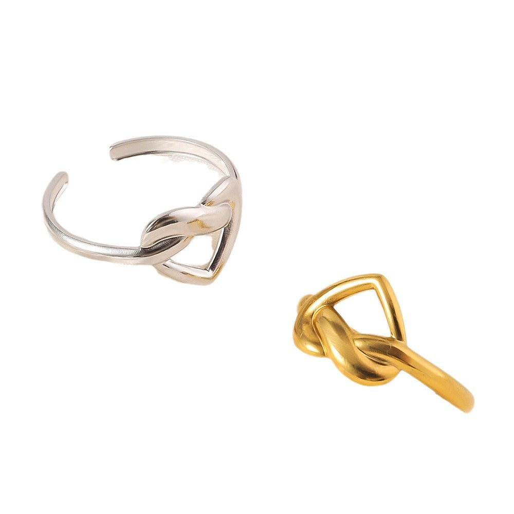 Wholesale Titanium Steel Ring Gold Plated Niche Light Luxury  Ring