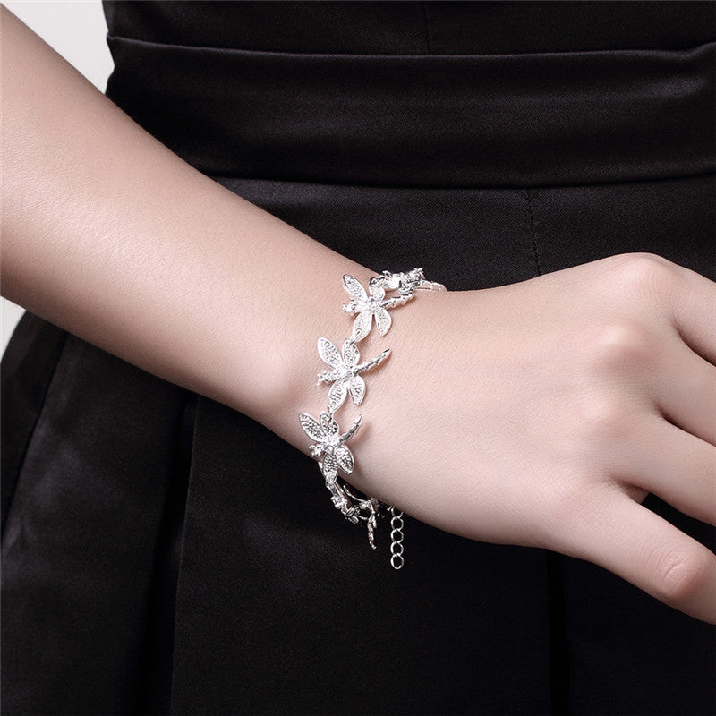 Wholesale Copper Electroplated Dragonfly Bracelet Women Fashion Jewelry Accessory