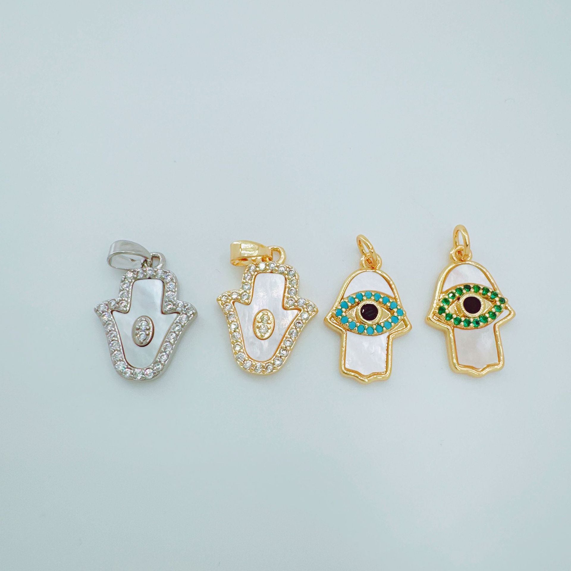 Wholesale Gold-Plated Copper Micro-Inlaid Mother-of-Pearl Pendant Necklace - Trendy Fashion Accessory for Boutique Resale