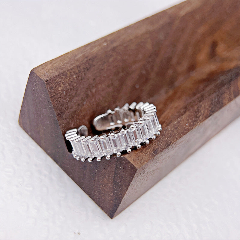 Wholesale Simple Rectangular Zircon Rings ACC-RS-YXY030