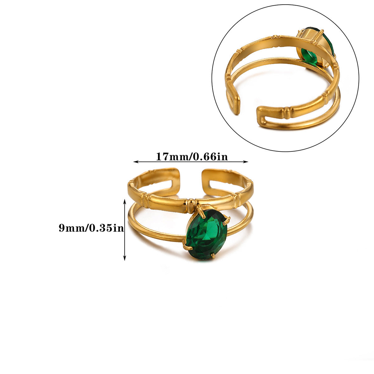 Wholesale Adjustable stainless steel zircon cross flower ring