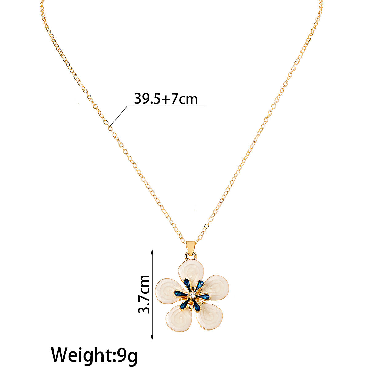 Wholesale Two-color three-dimensional flower alloy necklace earrings for women