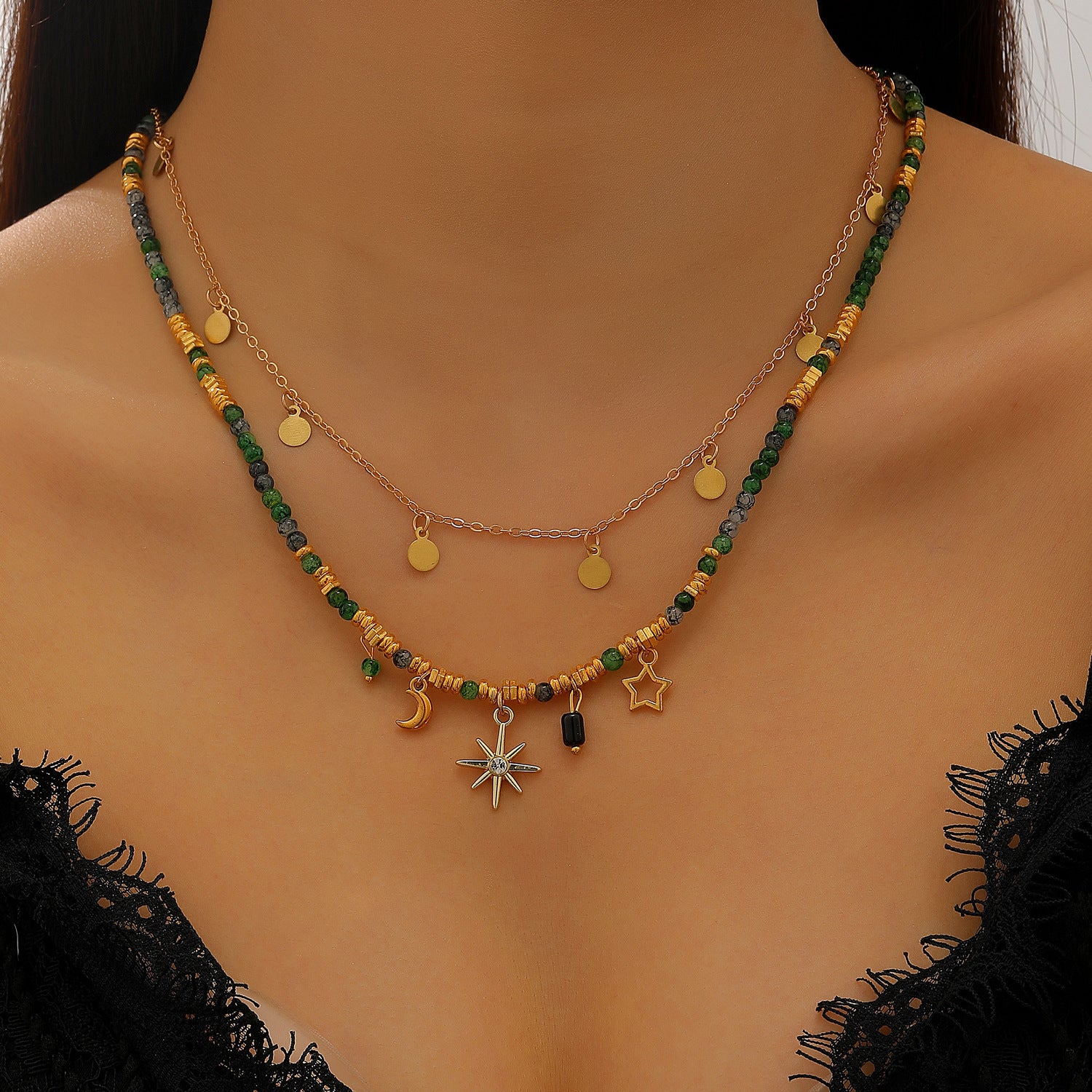 Wholesale Contion Design Alloy Pendant Clavicle Necklace Trendy Everyday Wear Jewelry Accessory