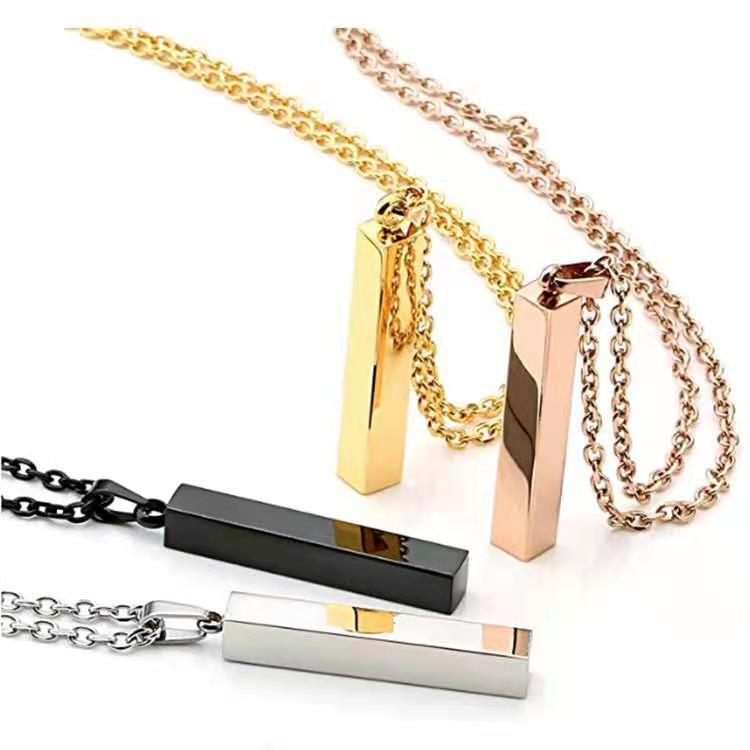 Wholesale Titanium Steel Square Necklace