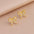 Wholesale  Titanium Steel plated 18K gold full zirconium butterfly necklace earrings set