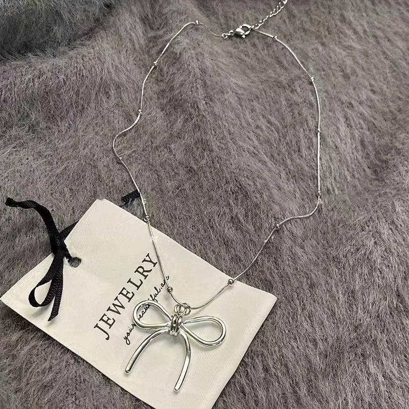 Wholesale Strawberry bubble summer dopamine bow red heart sweet colorful beaded necklace