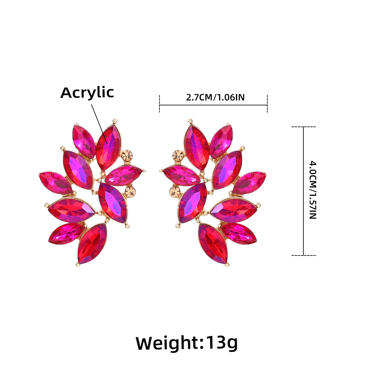 Wholesale Rhinestone Flower Boho Alloy Earrings ACC-ES-JL012