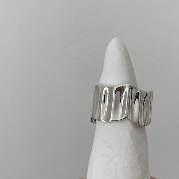Wholesale S925 Silver Geometric Hollow Ring