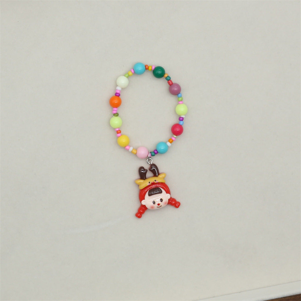 Wholesale Children's Colorful Graffiti Kindergarten Beaded Bracelet
