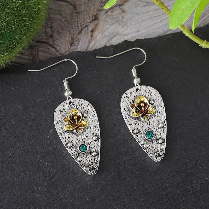 Wholesale  Personalized Simple Drop Earrings with Irregular Alloy Ear Jewelry