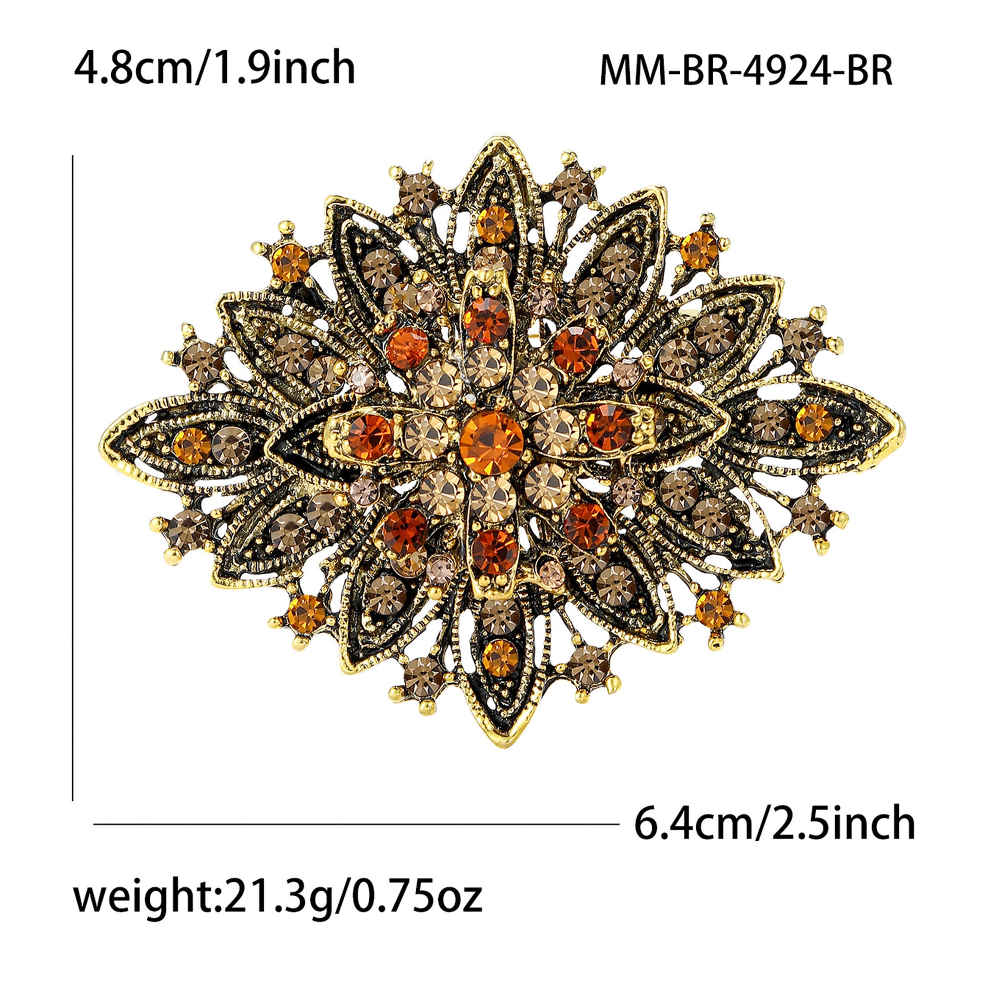 Wholesale Luxurious Alloy Rhinestone Bride Brooch Stylish Women S Fashion Accessory Gift For Wedding Party