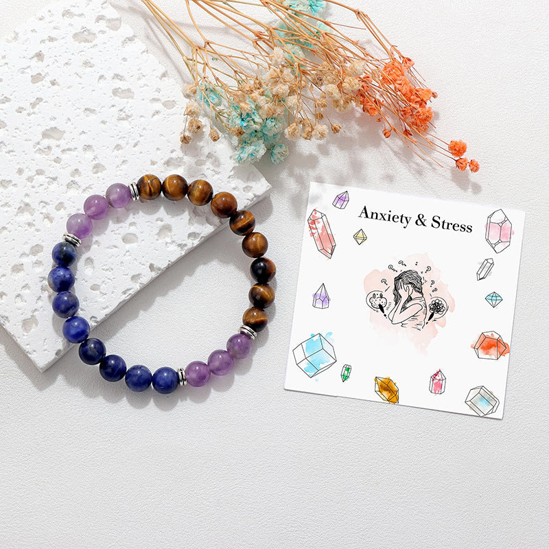 Wholesale Amethyst Tiger Eye Stone Bracelet ACC-BT-Duoy003