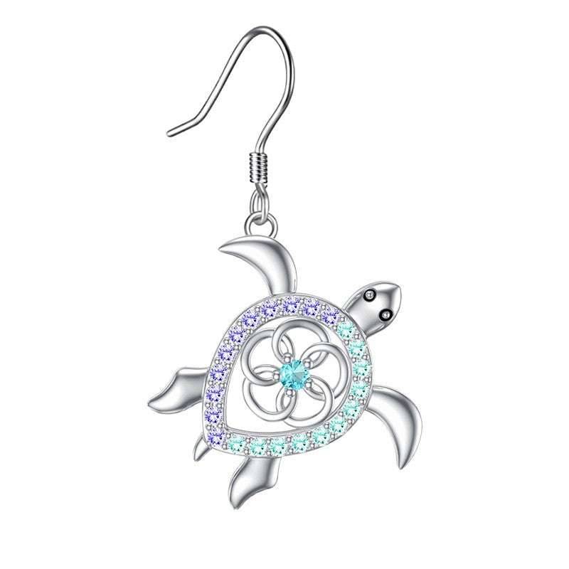 Wholesale Alloy ocean-style turtle earrings